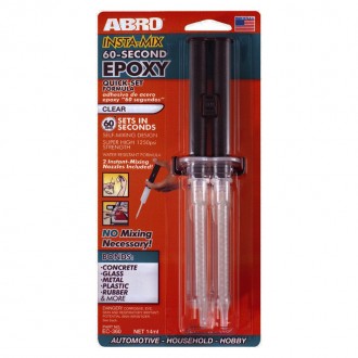 ABRO Клей эпоксидный прозрачный в шприце премиум 14мл EC-360
