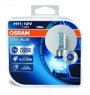 Лампа Osram 12В H11 55Вт Cool Blue Intense 4200K (DuoBox)