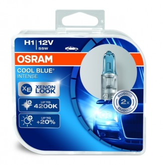 Лампа Osram 12В H1 55Вт Cool Blue Intense 4200 k (DuoBox)