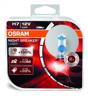Лампа Osram 12В H7 55Вт +130% NIGHT BREAKER LASER